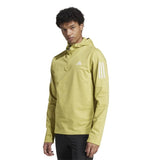 adidas Own The Run Half-Zip Hooded Men's Running Top - Preloved Lime