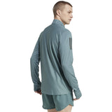 Adidas Own The Run Half Zip Long Sleeve Men's Running Top - Preloved Teal