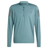 Adidas Own The Run Half Zip Long Sleeve Men's Running Top - Preloved Teal