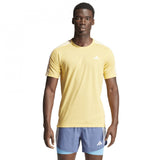 adidas Own The Run 3 Stripes Short Sleeve Men's Running Tee - Semi Spark