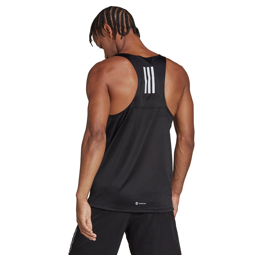 adidas Own the Run Men's Running Singlet - Black/Reflective Silver