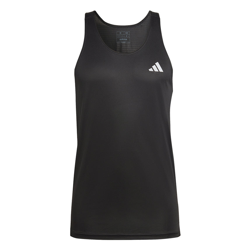 adidas Own the Run Men's Running Singlet - Black/Reflective Silver