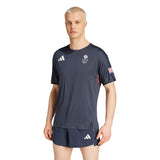 adidas Adizero Team GB Men's Running Short Sleeve Tee - Legend Ink