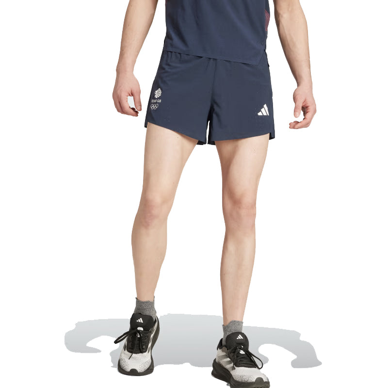 adidas Adizero Team GB Men's Split Running Short - Legend Ink