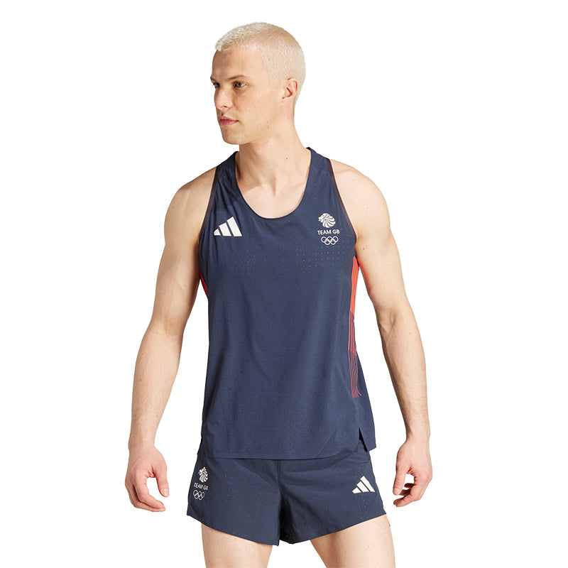 adidas Adizero Team GB Men's Running Singlet - Legend Ink