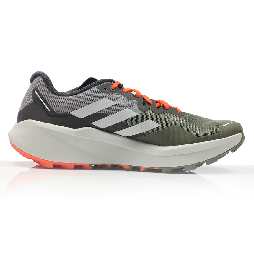 adidas Terrex Agravic 3 Men's Trail Shoe - Olive Strata/Grey One/Semi Impact Orange