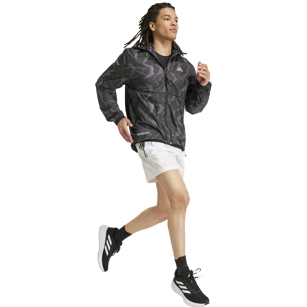 Adidas Ultimate Wind.RDY Men's Running Jacket - Black/Reflective Silver
