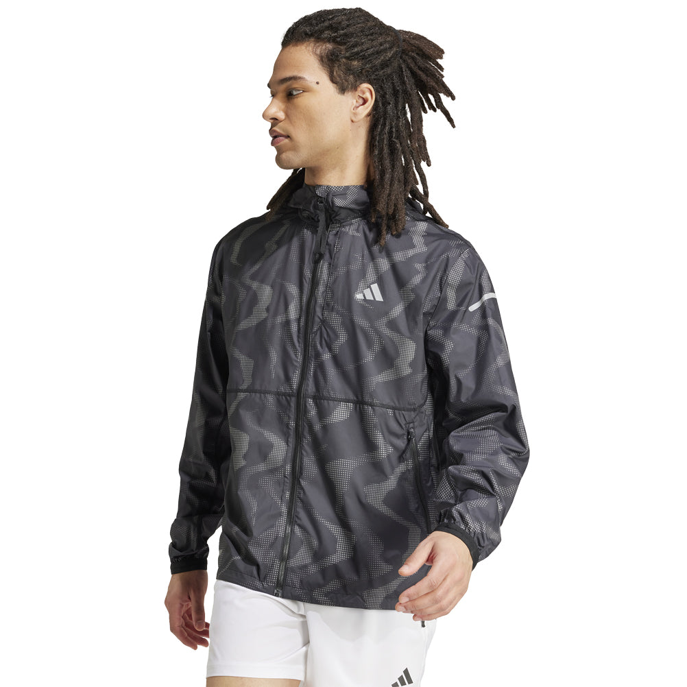 Adidas Ultimate Wind.RDY Men's Running Jacket - Black/Reflective Silver