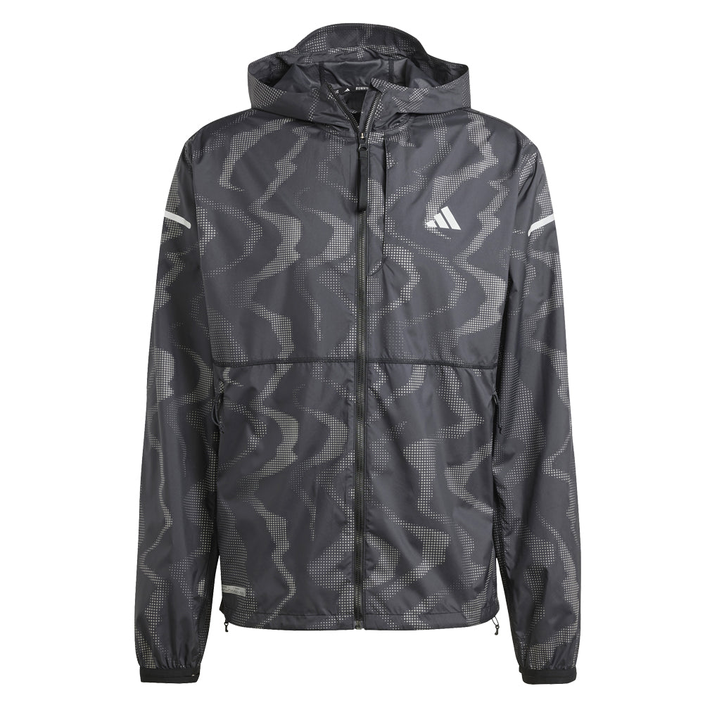 Adidas Ultimate Wind.RDY Men's Running Jacket - Black/Reflective Silver