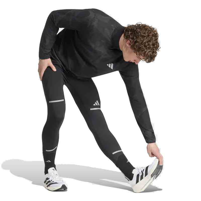 Adidas Own adi365 Half Zip Long Sleeve Men's Running Top - Black/Grey Five