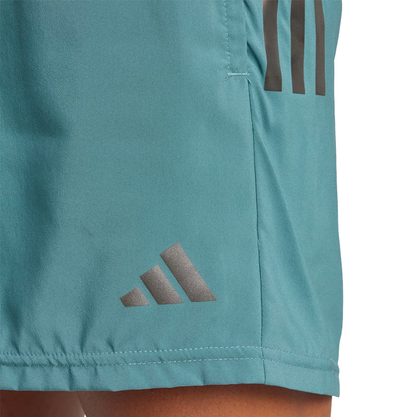 Adidas Own The Run 3 Stripes 5inch Men's Running Short -  Preloved Teal