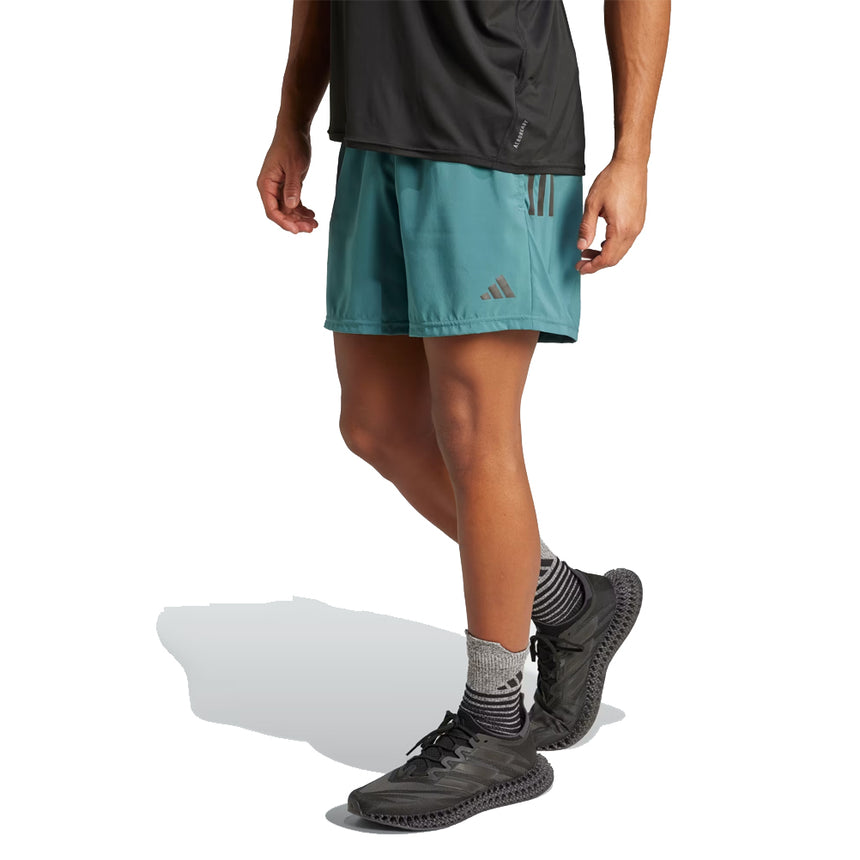 Adidas Own The Run 3 Stripes 5inch Men's Running Short -  Preloved Teal