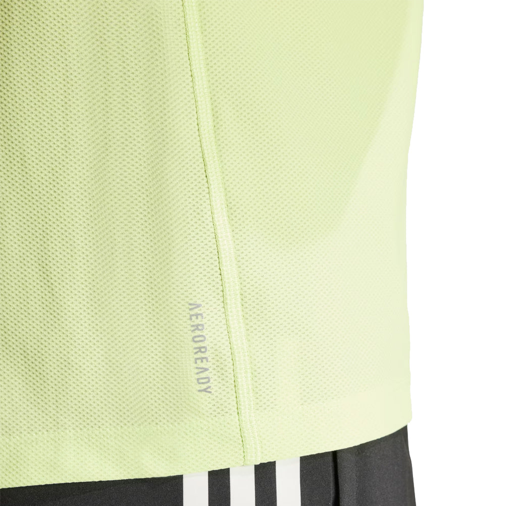adidas Own The Run 3 Stripes Short Sleeve Men's Running Tee - Hi-Res Yellow