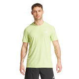 adidas Own The Run 3 Stripes Short Sleeve Men's Running Tee - Hi-Res Yellow