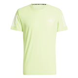 adidas Own The Run 3 Stripes Short Sleeve Men's Running Tee - Hi-Res Yellow