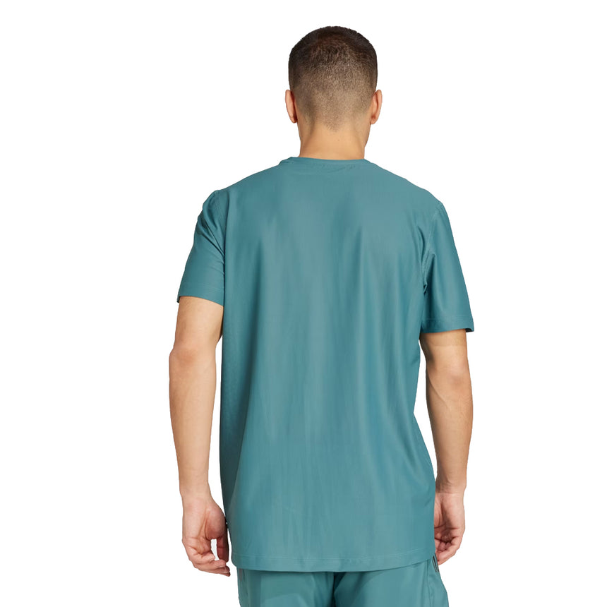 adidas Own The Run 3 Stripes Short Sleeve Men's Running Tee - Preloved Teal