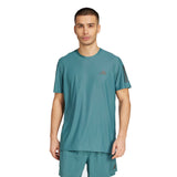 adidas Own The Run 3 Stripes Short Sleeve Men's Running Tee - Preloved Teal