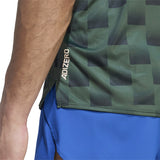 Adidas Adizero New York Men's Running Singlet - Collegiate Green/Aurora Ivy