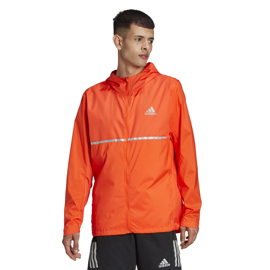 Adidas Own The Run Men's Running Jacket - Semi Impact Orange/Reflective Silver