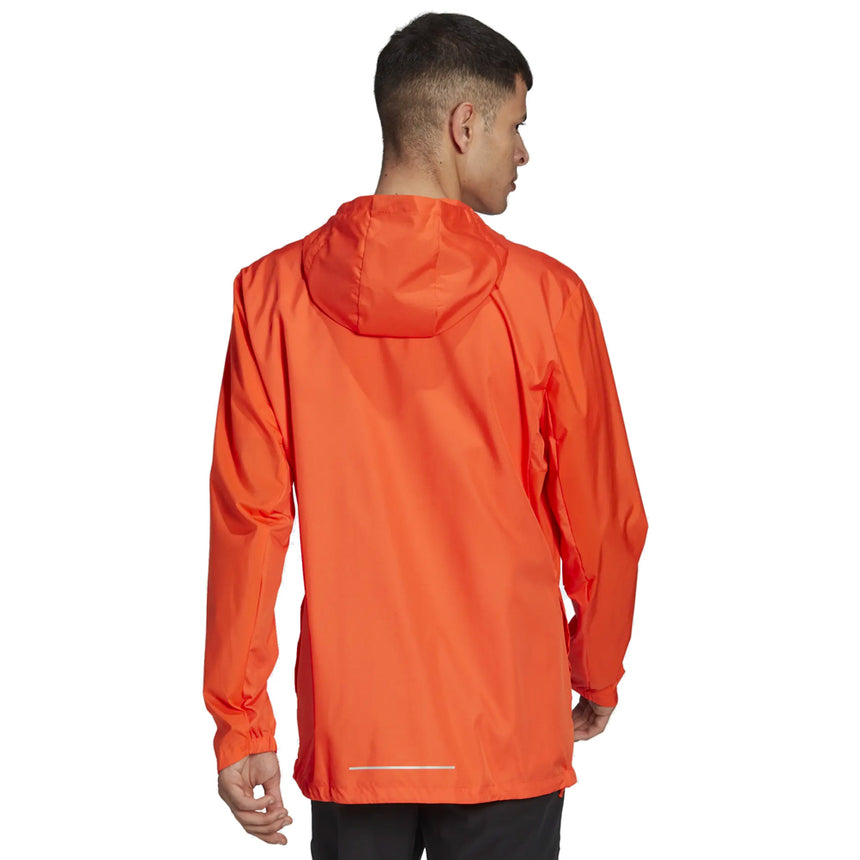 Adidas Own The Run Men's Running Jacket - Semi Impact Orange/Reflective Silver