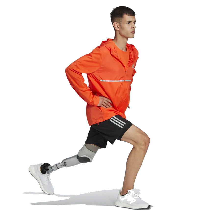 Adidas Own The Run Men's Running Jacket - Semi Impact Orange/Reflective Silver