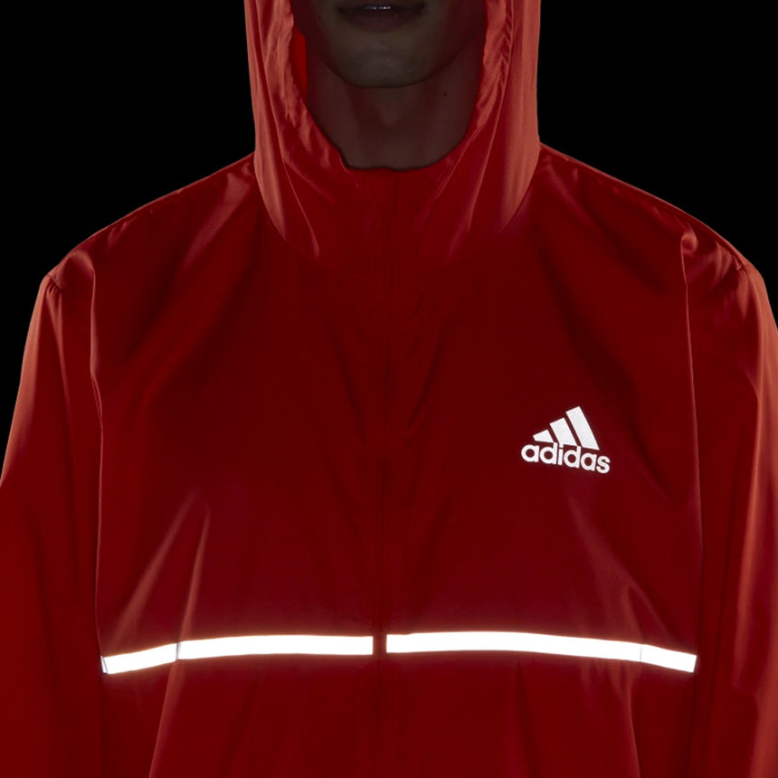 Adidas Own The Run Men's Running Jacket - Semi Impact Orange/Reflective Silver