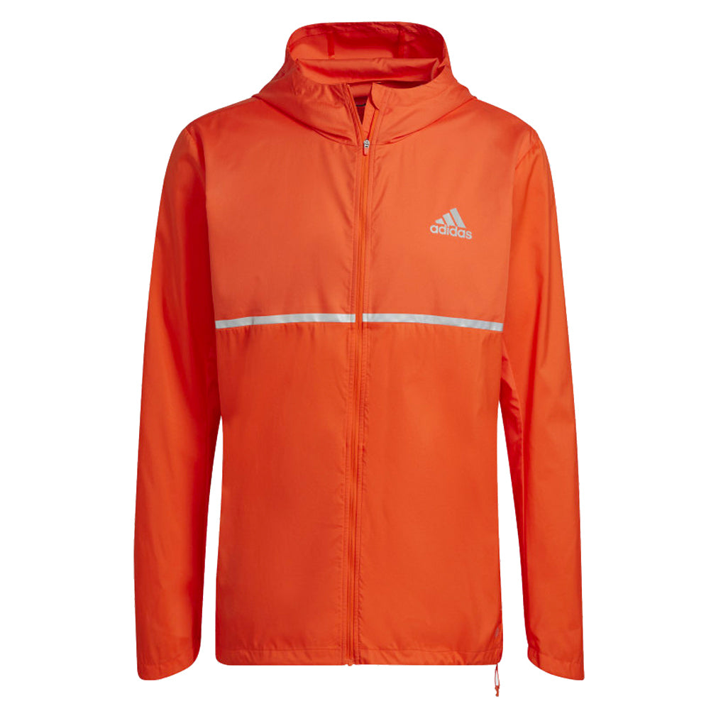 Adidas Own The Run Men's Running Jacket - Semi Impact Orange/Reflective Silver