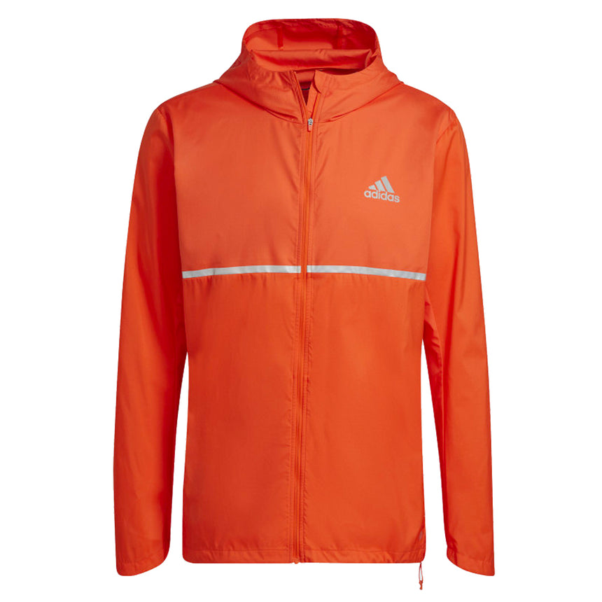 Adidas Own The Run Men's Running Jacket - Semi Impact Orange/Reflective Silver