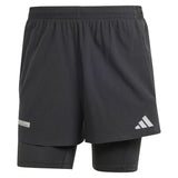 Adidas Ultimate Running 2in1 Men's Running Short - Black/Black