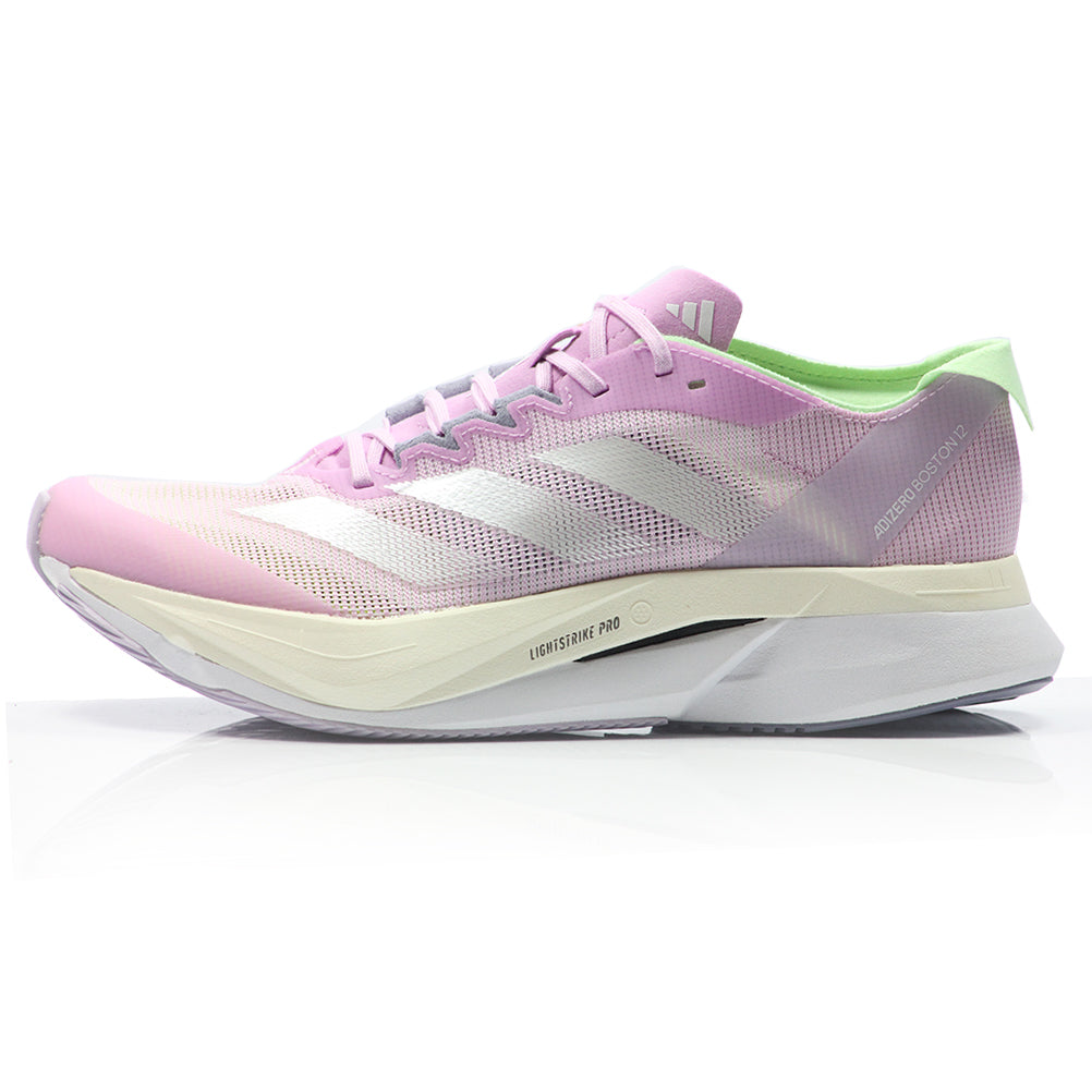 adidas Adizero Boston 12 Women's Running Shoe - Bliss Lilac/Zero Met./Semi Green