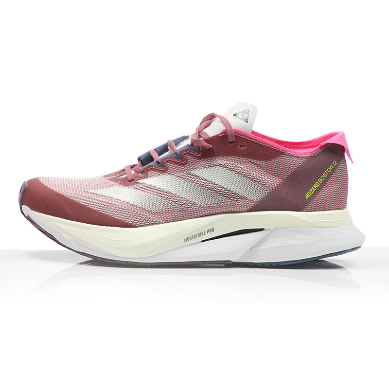 adidas Adizero Boston 12 Women's Running Shoe - Preloved Crimson/Zero Metallic/Preloved-ink