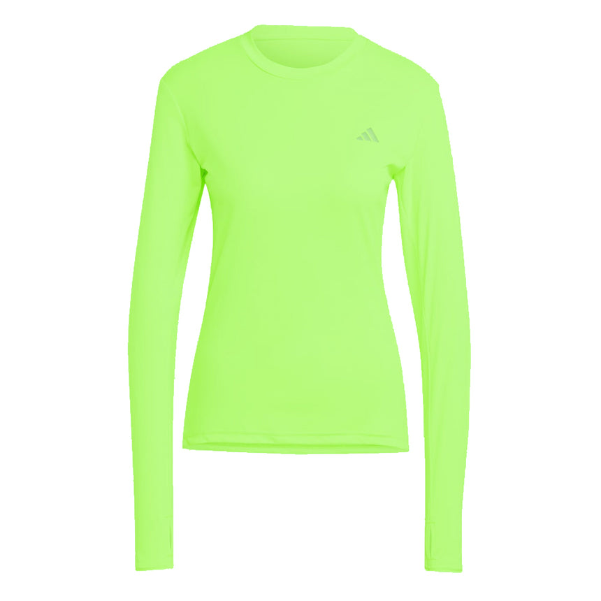 adidas Run It Long Sleeve Women's Running Tee - Yellow