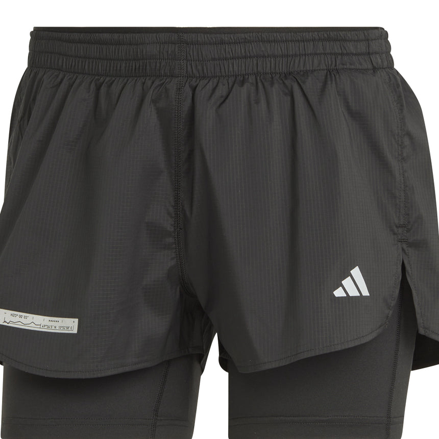 adidas Ultimate 2in1 Women's Running Short - Black