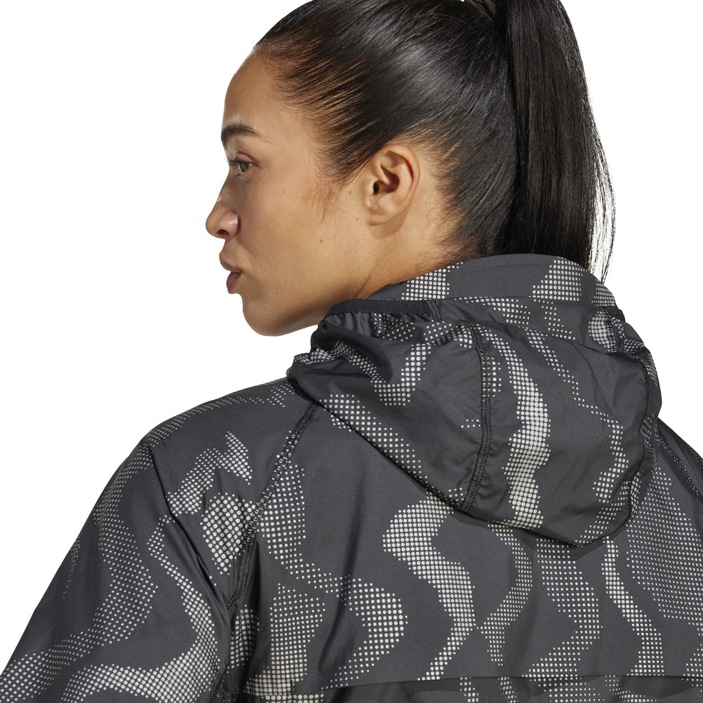 Adidas Ultimate Wind.RDY Women's Running Jacket - Black/Reflective Silver