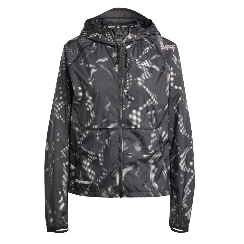 Adidas Ultimate Wind.RDY Women's Running Jacket - Black/Reflective Silver