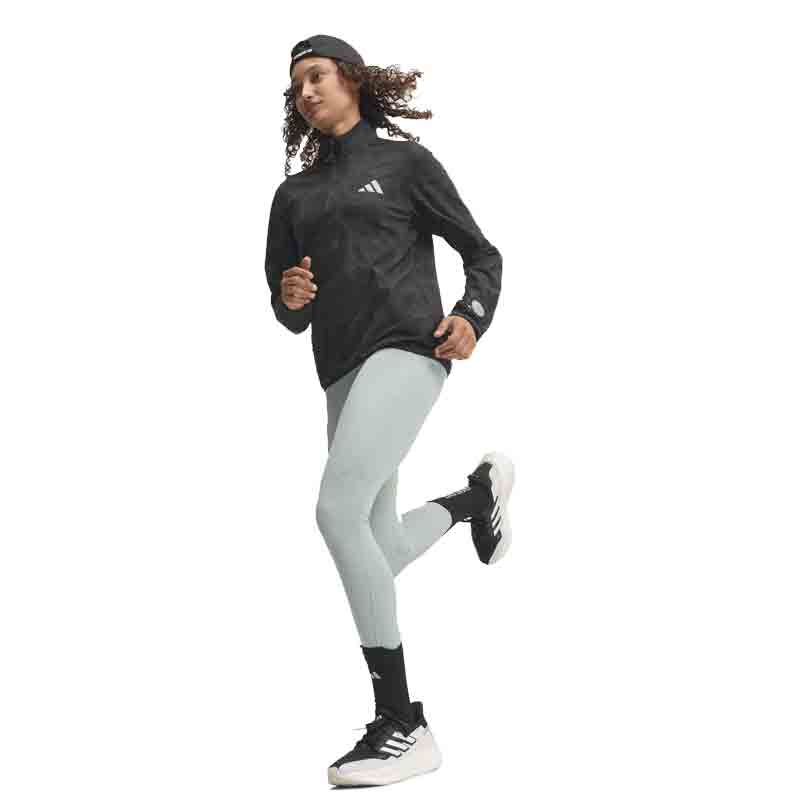Adidas Own adi365 Half Zip Long Sleeve Women's Running Top - Black/Grey Five