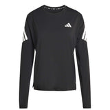 adidas Adi365 3 Stripes Long Sleeve Women's Running Tee - Black