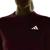 adidas Adi365 3 Stripes Long Sleeve Women's Running Tee - Dual Magenta