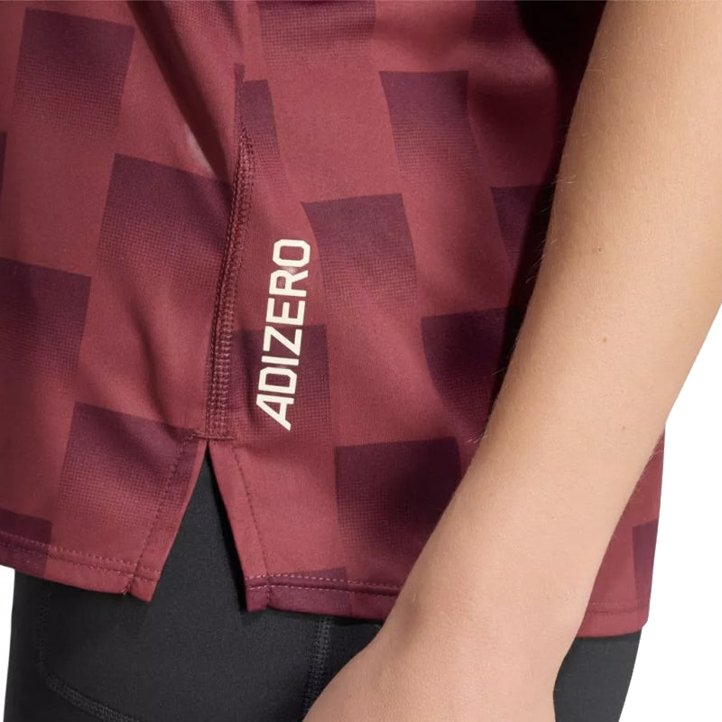 Adidas Adizero New York Women's Running Singlet - Shadow Red/Maroon Shadow