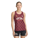 Adidas Adizero New York Women's Running Singlet - Shadow Red/Maroon Shadow