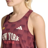 Adidas Adizero New York Women's Running Singlet - Shadow Red/Maroon Shadow