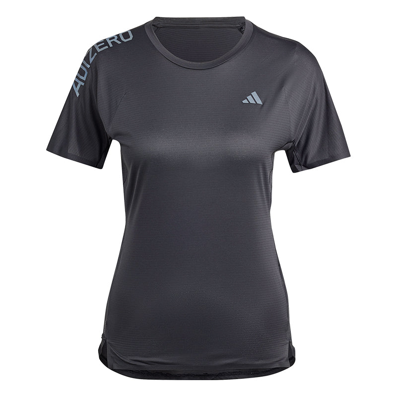adidas Adizero Women's Running Short Sleeve Tee - Black/Grey Six