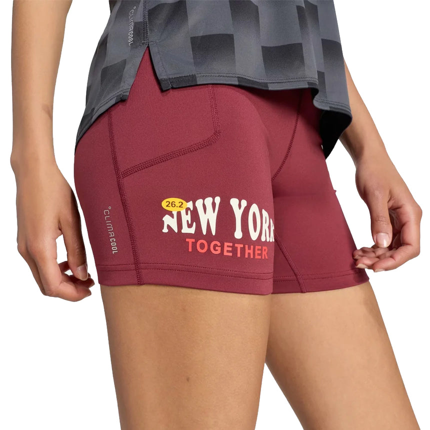 Adidas Adizero New York Women's Running Short Tight - Red