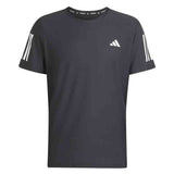 adidas Own The Run 3 Stripes Short Sleeve Men's Running Tee - Black