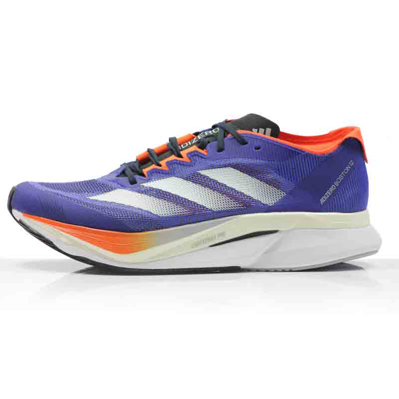 adidas Adizero Boston 12 Men's Running Shoe - Lucid Blue/Ftwr White/Impact Orange