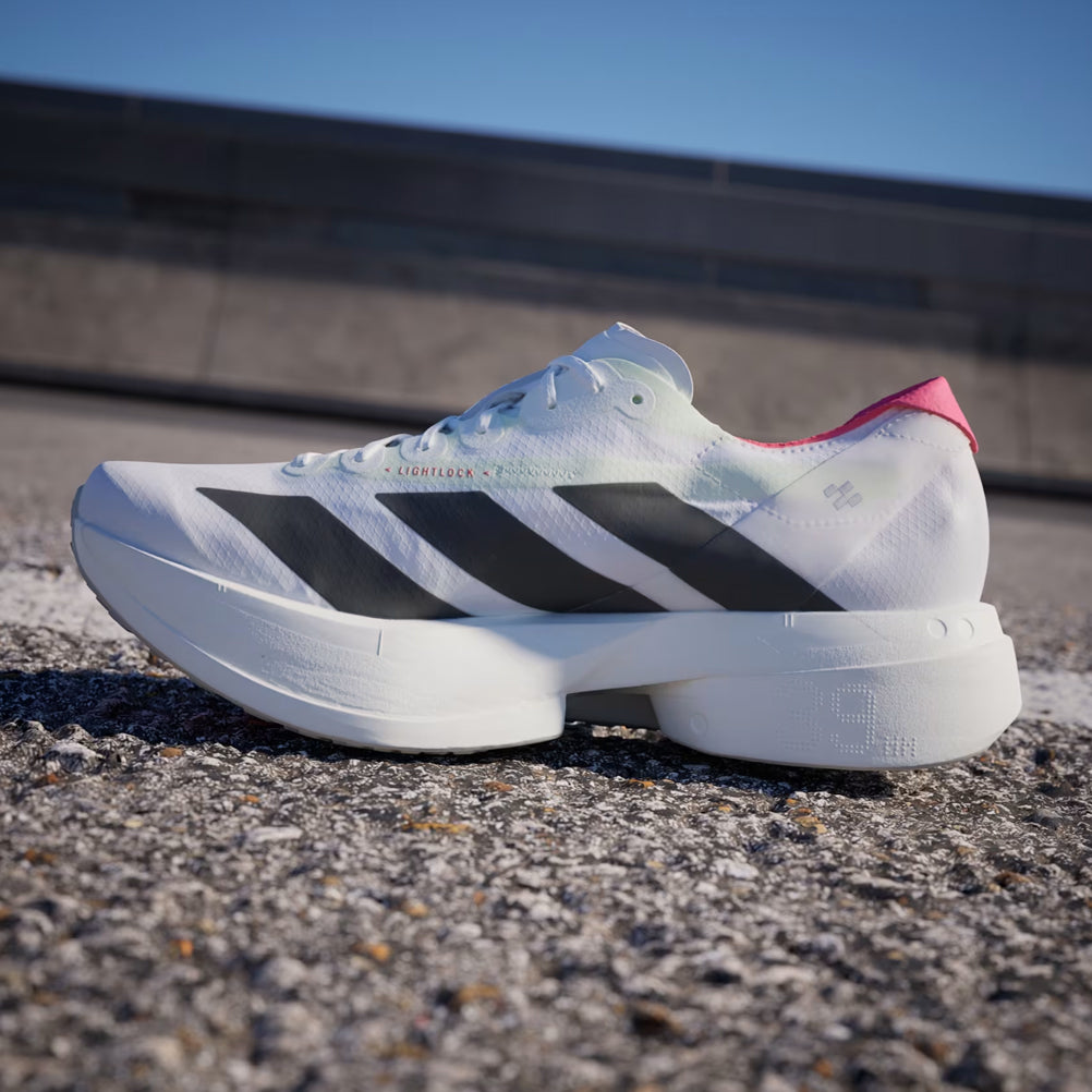 adidas Adizero Adios Pro 4 Women's Running Shoe - Cloud White/Core Black/Silver Metallic