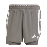Adidas Own The Run 3 Stripes 2in1 Men's Running Short - Charcoal