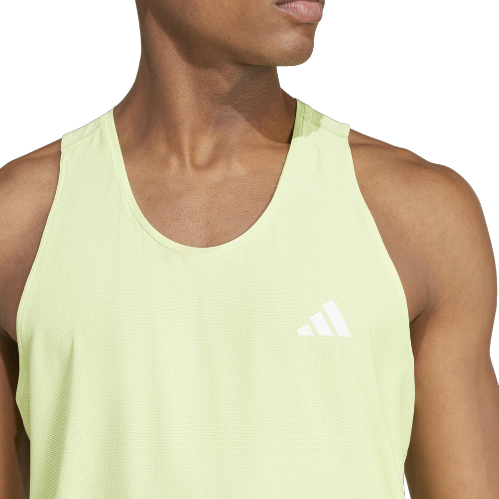adidas Own the Run Men's Running Tank - Pulse Lime