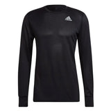 adidas Own The Run Long Sleeve Men's Running Tee - Black/Reflective Silver