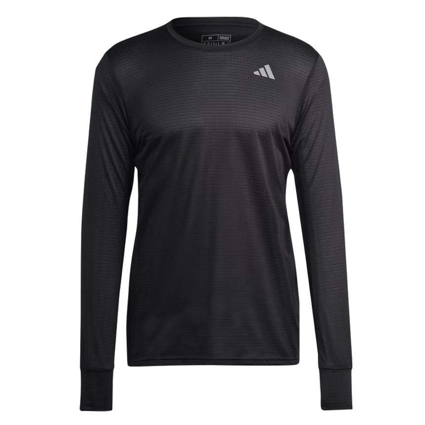 adidas Own The Run Long Sleeve Men's Running Tee - Black